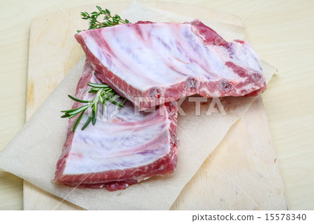 Raw pork ribs Raw pork ribs 15578340