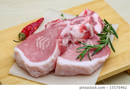 Raw pork steak 15578462