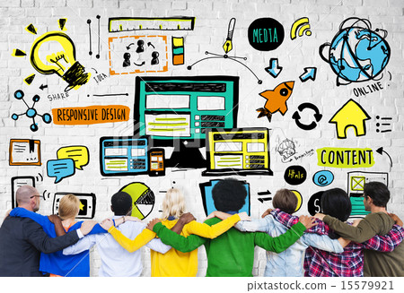 Diversity Casual People Responsive Design Teamwork Support Conce 15579921