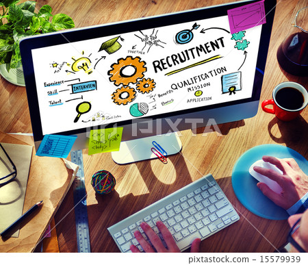 Businessman Recruitment Digital Devices Searching Concept Businessman Recruitment Digital Devices Searching Concept 15579939