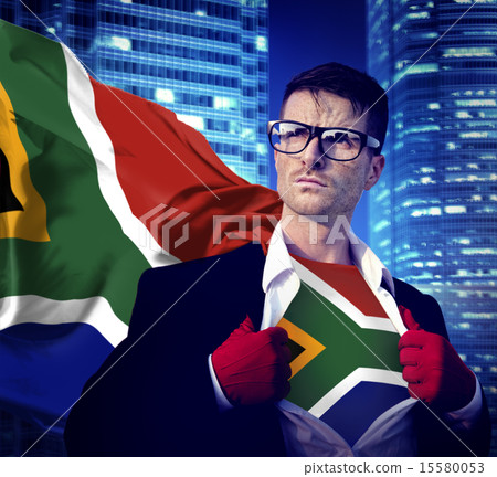 Businessman Superhero Country South Africa Flag Culture Concept Businessman Superhero Country South Africa Flag Culture Concept 15580053