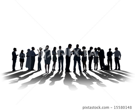 Silhouette Business People Discussion Communication Meeting Conc 15580148