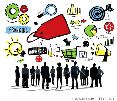 Business People Branding Team Marketing Aspiration Goal Concept Business People Branding Team Marketing Aspiration Goal Concept 15580185