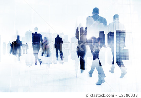 Commuter Business People Cityscape Corporate Travel Concept 15580338