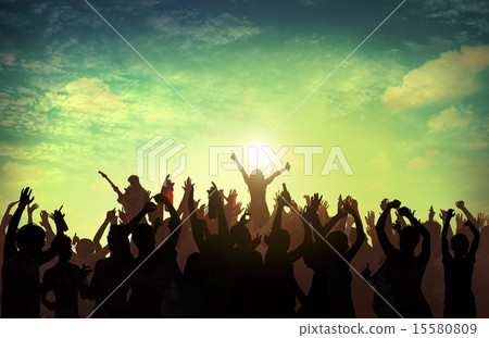Beach Summer Music Concert Outdoors Recreational Pursuit Concept Beach Summer Music Concert Outdoors Recreational Pursuit Concept 15580809