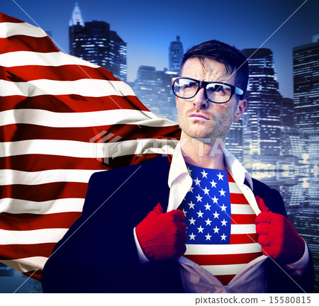 Superhero Businessman American Flag Patriotism National Flag Con Superhero Businessman American Flag Patriotism National Flag Con 15580815