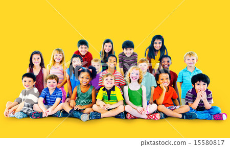 Kids Children Diversity Happiness Group Cheerful Concept 15580817