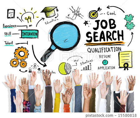 Ethnicity Hands Exploding Job Search Application Concept Ethnicity Hands Exploding Job Search Application Concept 15580818