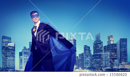 Strong Powerful Business Superhero Cityscape Concepts 15580820
