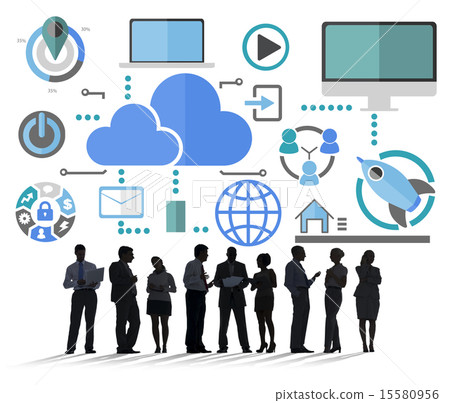Big Data Sharing Online Global Communication Cloud Concept Big Data Sharing Online Global Communication Cloud Concept 15580956