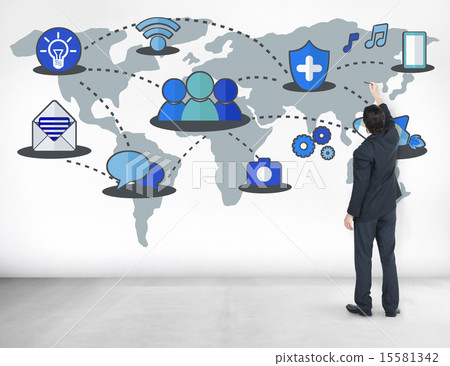 Social Network Sharing Global Communications Connection Concept 15581342