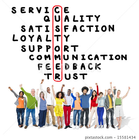 Customer Service Quality Satisfaction Crossword Puzzle Concept 15581434