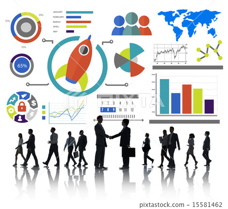 New Business Chart Innovation Teamwork Global Business Concept New Business Chart Innovation Teamwork Global Business Concept 15581462