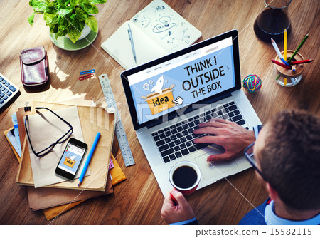 Think Outside The Box Idea Innovation Man Concept 15582115