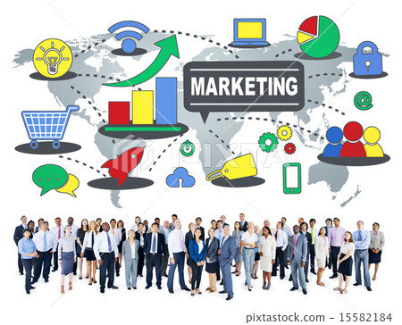 Marketing Global Business Branding Connection Growth Concept 15582184