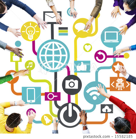 Global Communications Social Networking People Meeting Online Co 15582185