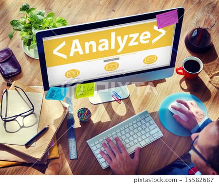 Digital Online Analyze Plan Research Working Concept 15582687