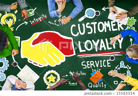 Customer Loyalty Service Support Care Trust Casual Concept 15583354