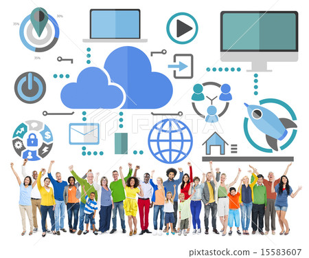 Big Data Sharing Online Global Communication Celebration Concept 15583607