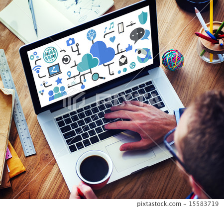 Social Media Social Networking Connection Data Storage Concept 15583719