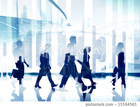 Business People Commuter Rush Hour Direction Walking Concept Business People Commuter Rush Hour Direction Walking Concept 15584565
