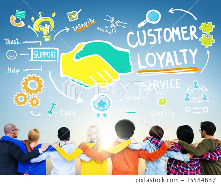Customer Loyalty Service Support Care Trust Casual Concept 15584637
