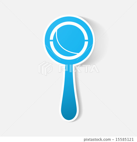 Paper clipped sticker: rattle Paper clipped sticker: rattle 15585121