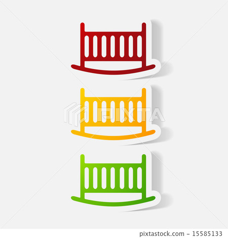 Paper clipped sticker: cot Paper clipped sticker: cot 15585133