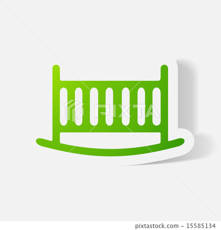 Paper clipped sticker: cot Paper clipped sticker: cot 15585134