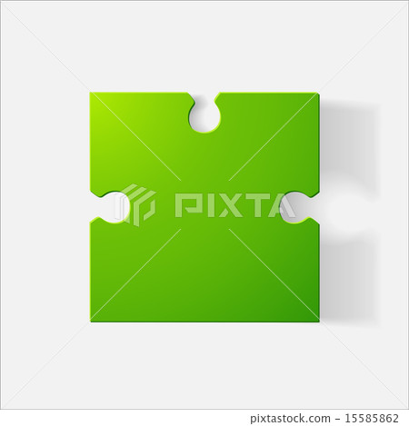 Paper clipped sticker: puzzle 15585862