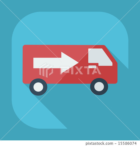 Flat modern design with shadow car delivery Flat modern design with shadow car delivery 15586074