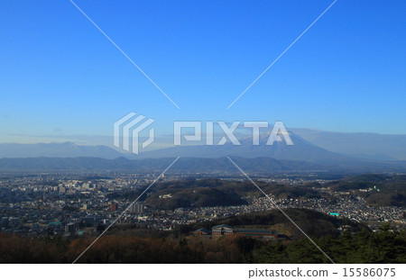 City view of Morioka from rocky mountains 15586075