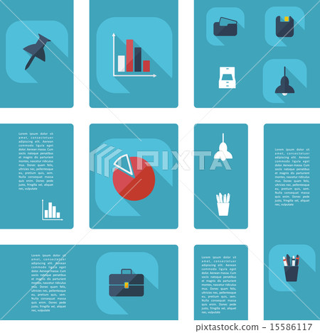 Flat concept, set modern design with shadow - Stock Illustration ...