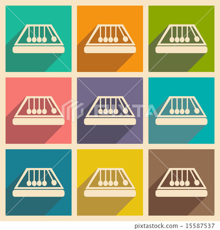 Flat with shadow concept and mobile application magic symbols 15587537