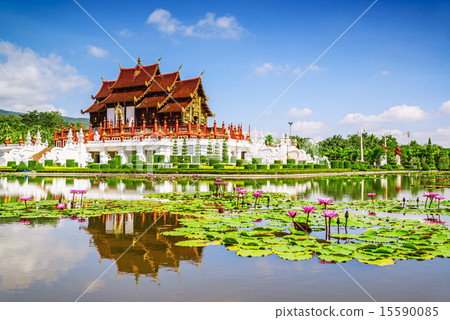 Traditional thai architecture in the Lanna style  15590085