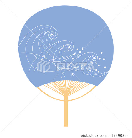 Blue fan of wave pattern 15590824