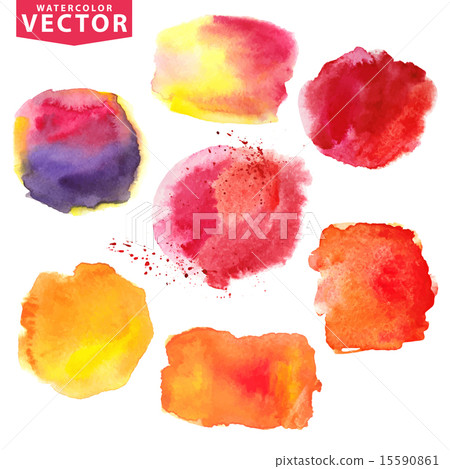 Watercolor stains.Orange,red,magenta Watercolor stains.Orange,red,magenta 15590861