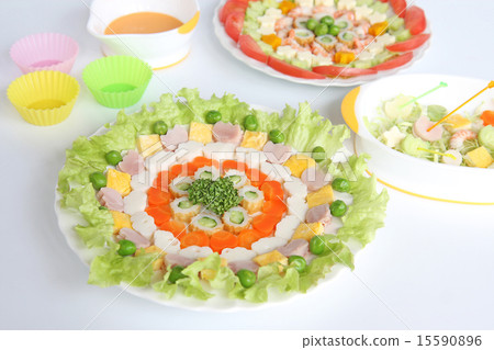 兒童沙拉派對水平位置 15590896