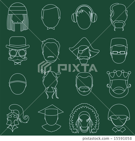 Set of flat style male characters - Stock Illustration [15591058] - PIXTA