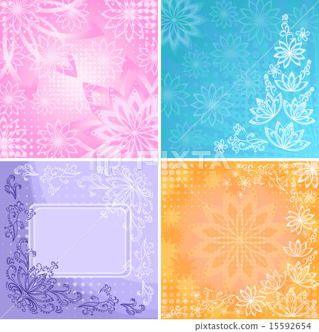 Set abstract floral backgrounds Set abstract floral backgrounds 15592654