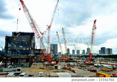 Construction site: Toyosu redevelopment district 15592768