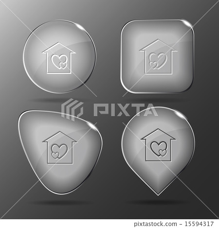 Orphanage. Glass buttons. Vector illustration. 15594317