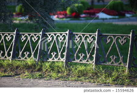 pattern on ancient cast iron fence pattern on ancient cast iron fence 15594626