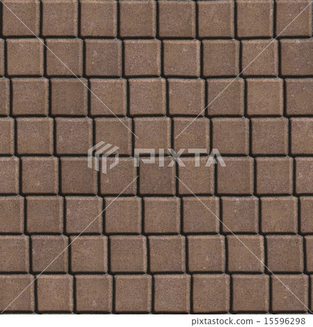 Brown Paving Slabs Laid out in Small Squares. Brown Paving Slabs Laid out in Small Squares. 15596298