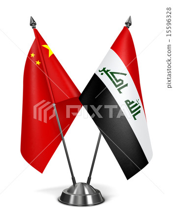 China and Iraq - Miniature Flags. 15596328
