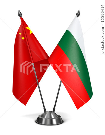China and Bulgaria - Miniature Flags. 15596414
