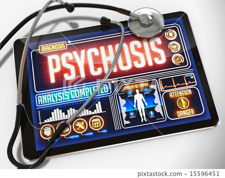 Psychosis on the Display of Medical Tablet. 15596451