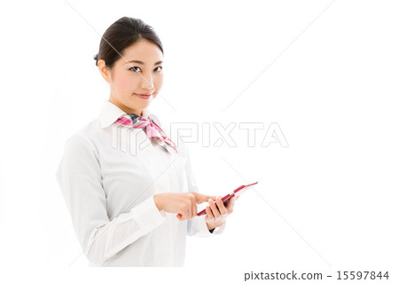 Business woman white back image 15597844