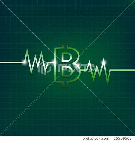 Baht sign concept with pulsation 15599503