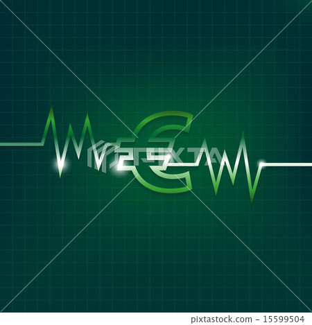 Euro sign concept with pulsation Euro sign concept with pulsation 15599504